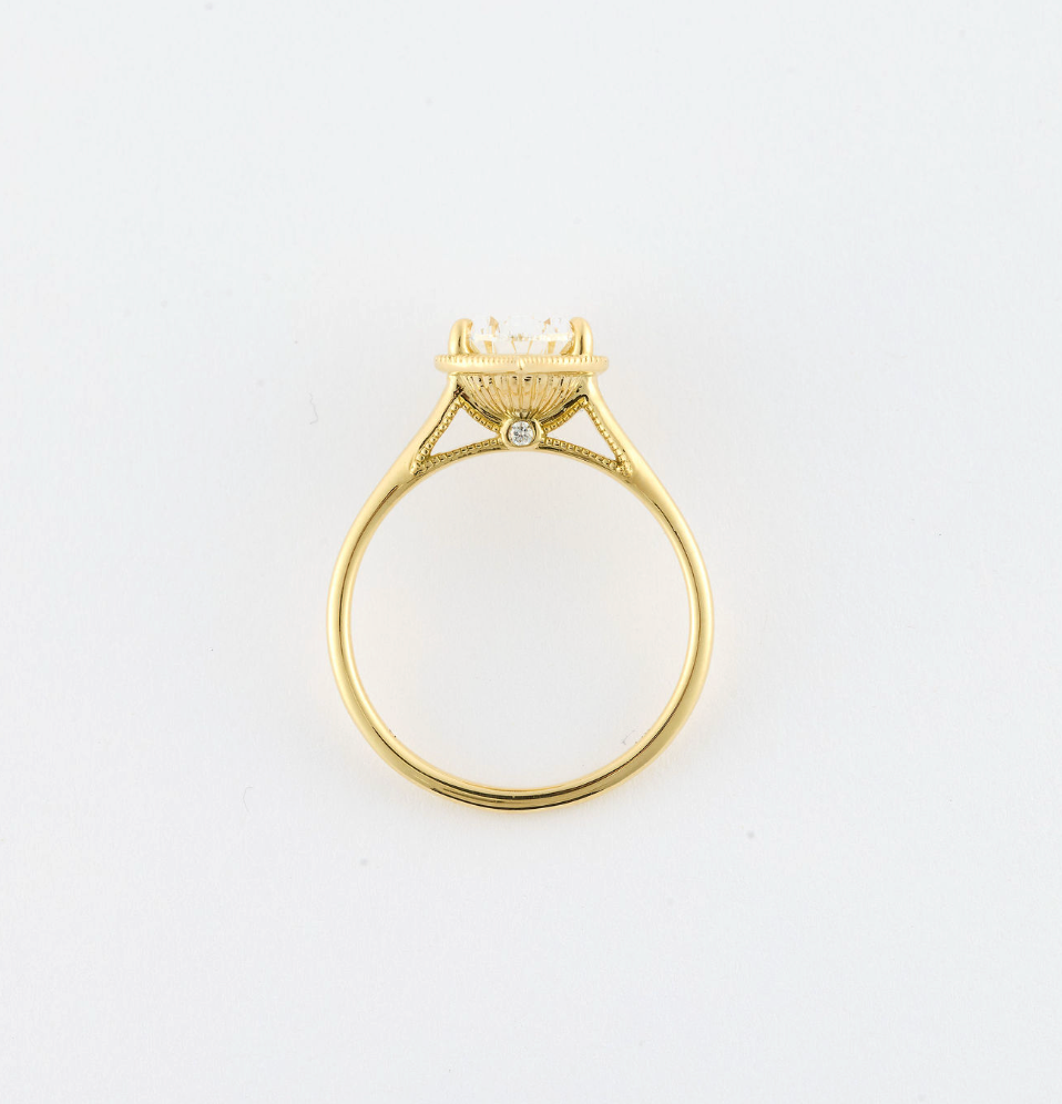 Arabesque Pear Diamond Ring