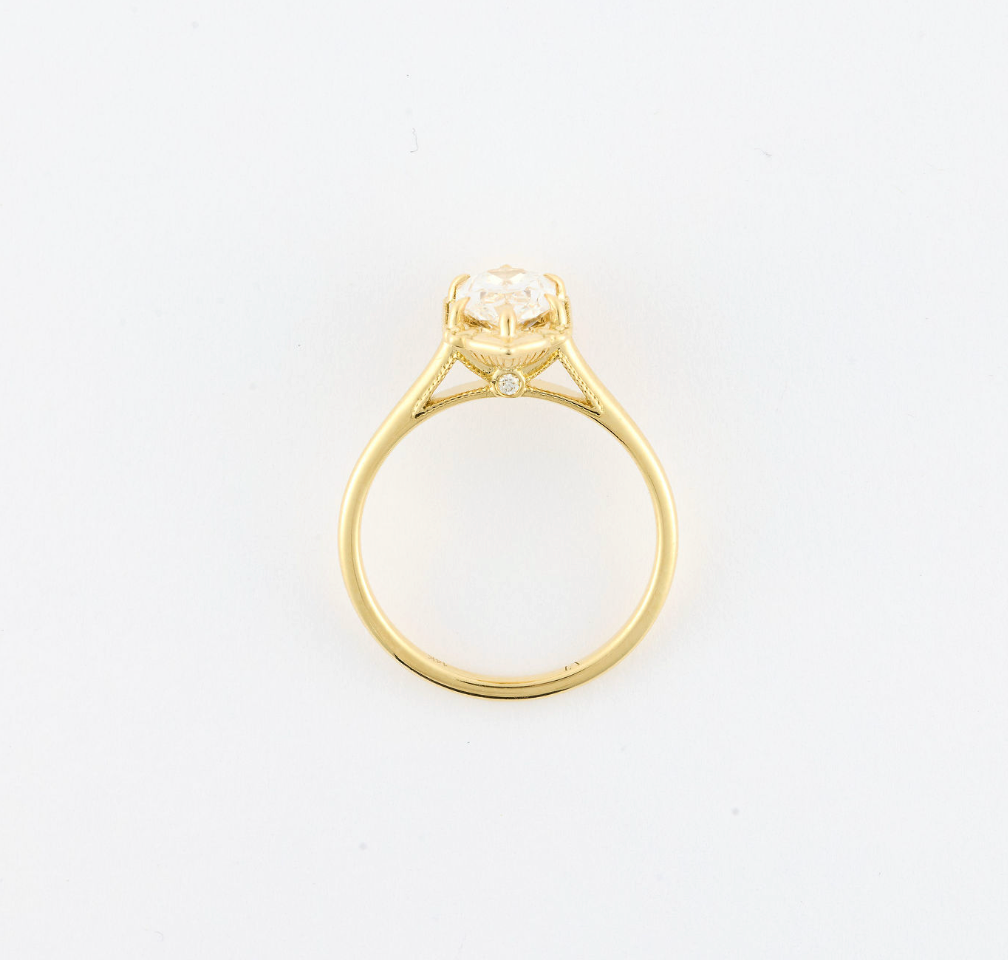 Arabesque Hexagon Diamond Ring