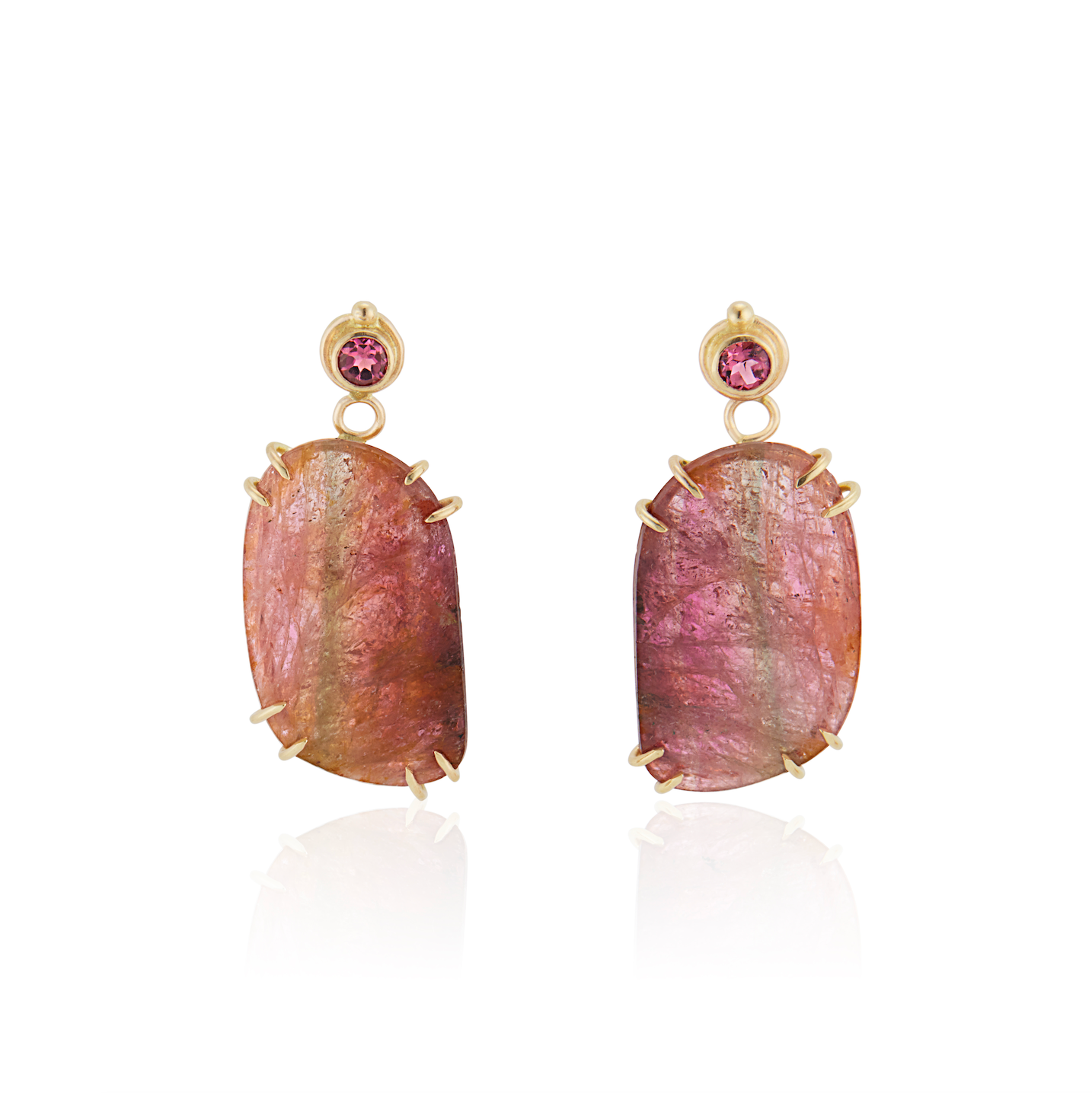 Rosecut Tourmaline Earrings