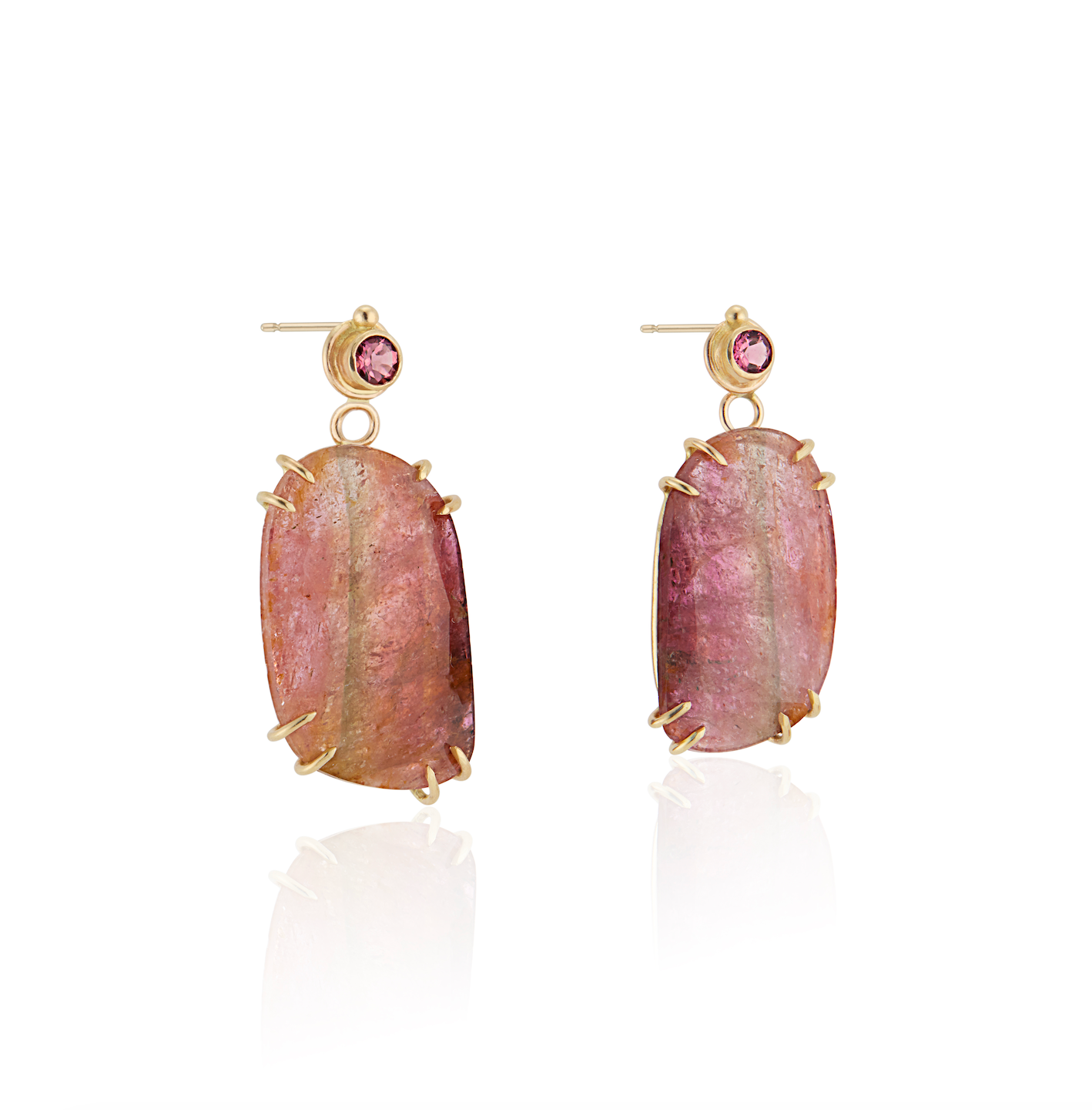 Rosecut Tourmaline Earrings