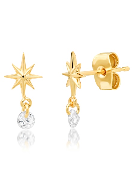 Crystal Starburst Dangle Studs