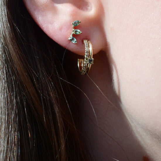 Rain Sapphire Stud Earrings