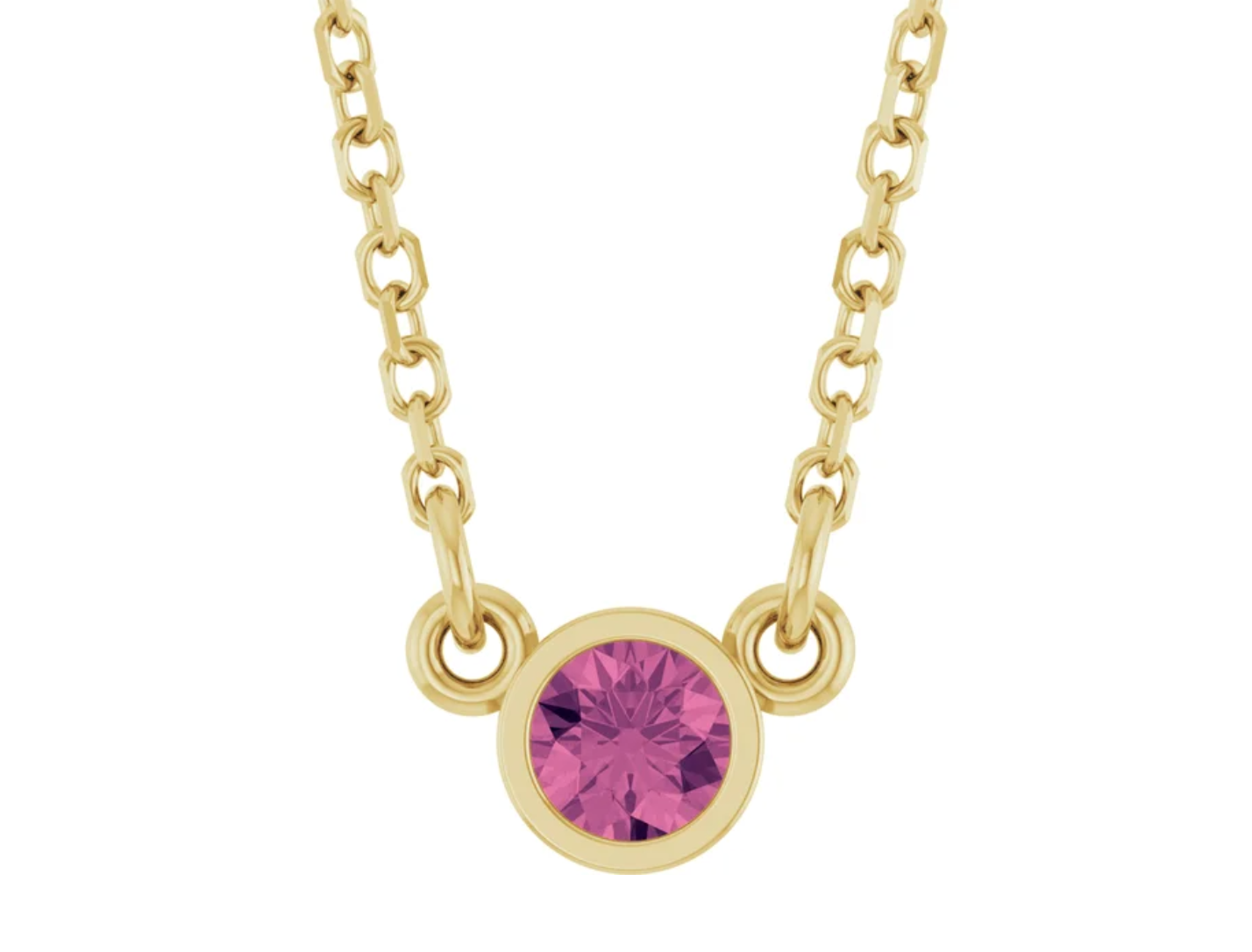 14K Gold Birthstone Necklace