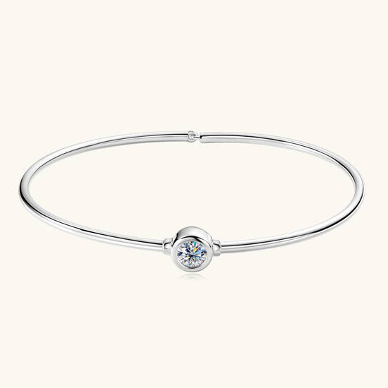 Moissanite Solitaire Bangle