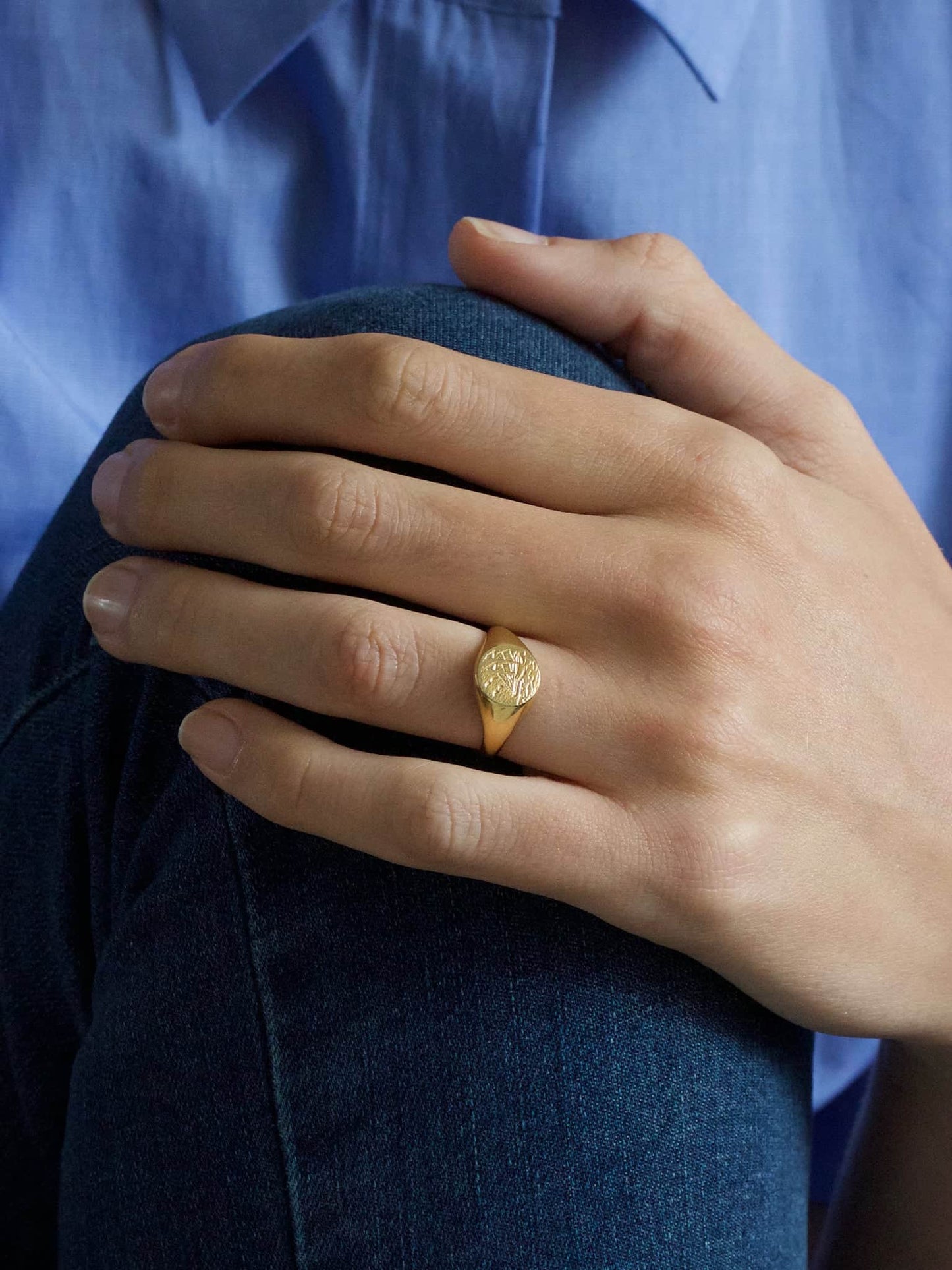 Ship at Sea Engraved Signet Ring