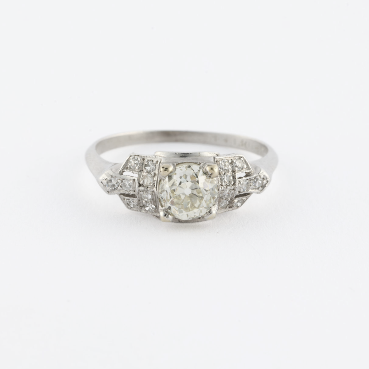 Platinum Deco Antique Ring