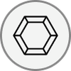 Diamond Hexagon - sapphire - 0.9 - thumbnail