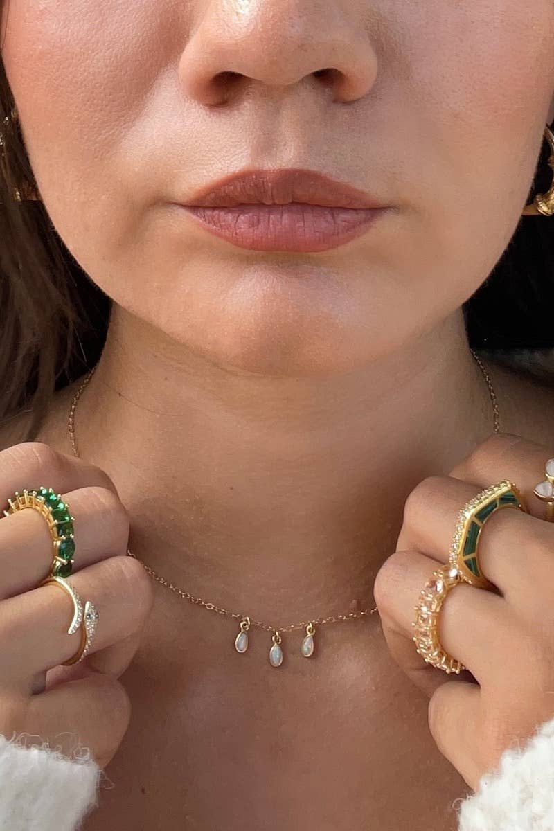 Opal Droplet Necklace