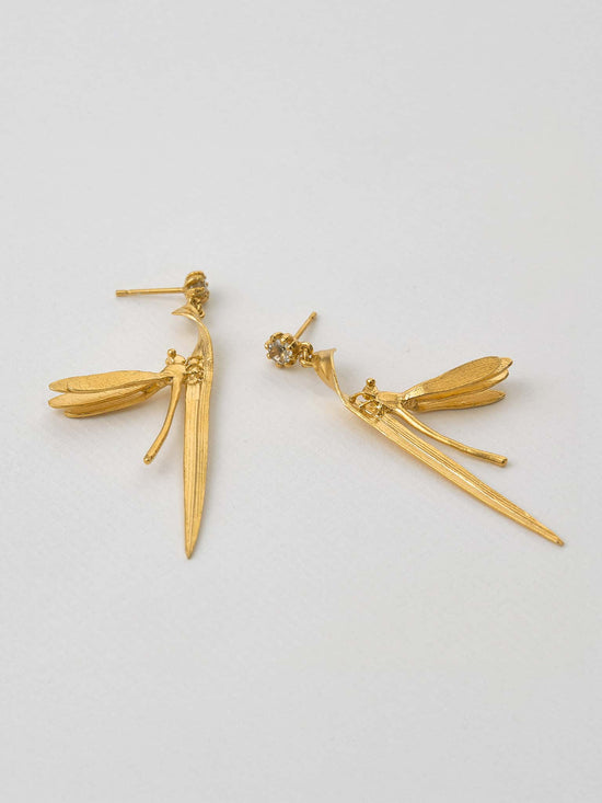 Damsel Fly & Grassblades Earrings