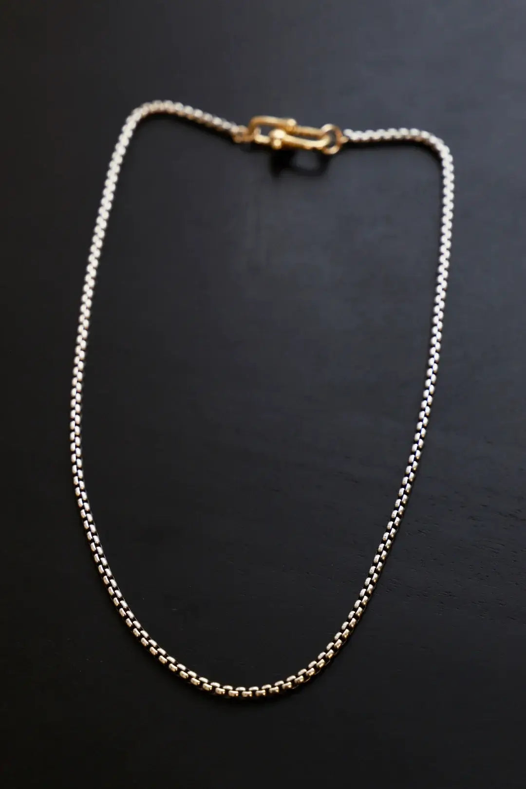 Mixed Metal Nova Box Chain Necklace