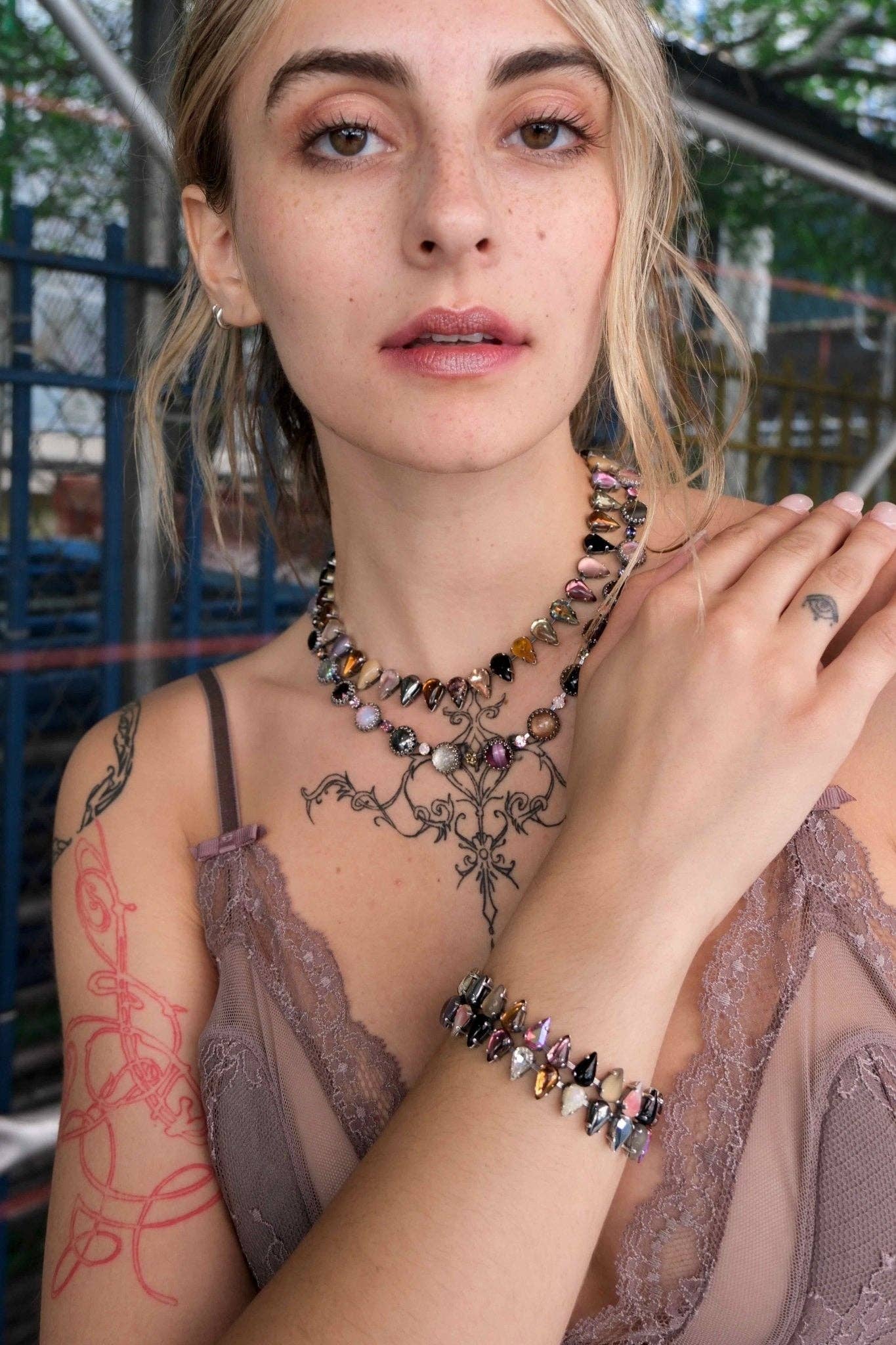 Double Mini Fang Bracelet in Punk Rocks