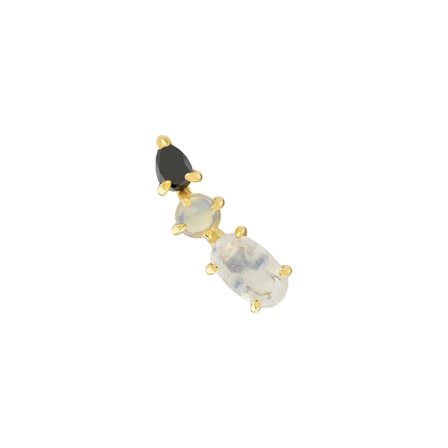 Black Diamond Claw Climber Stud Earring