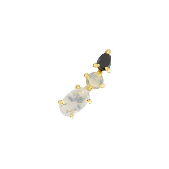 Black Diamond Claw Climber Stud Earring