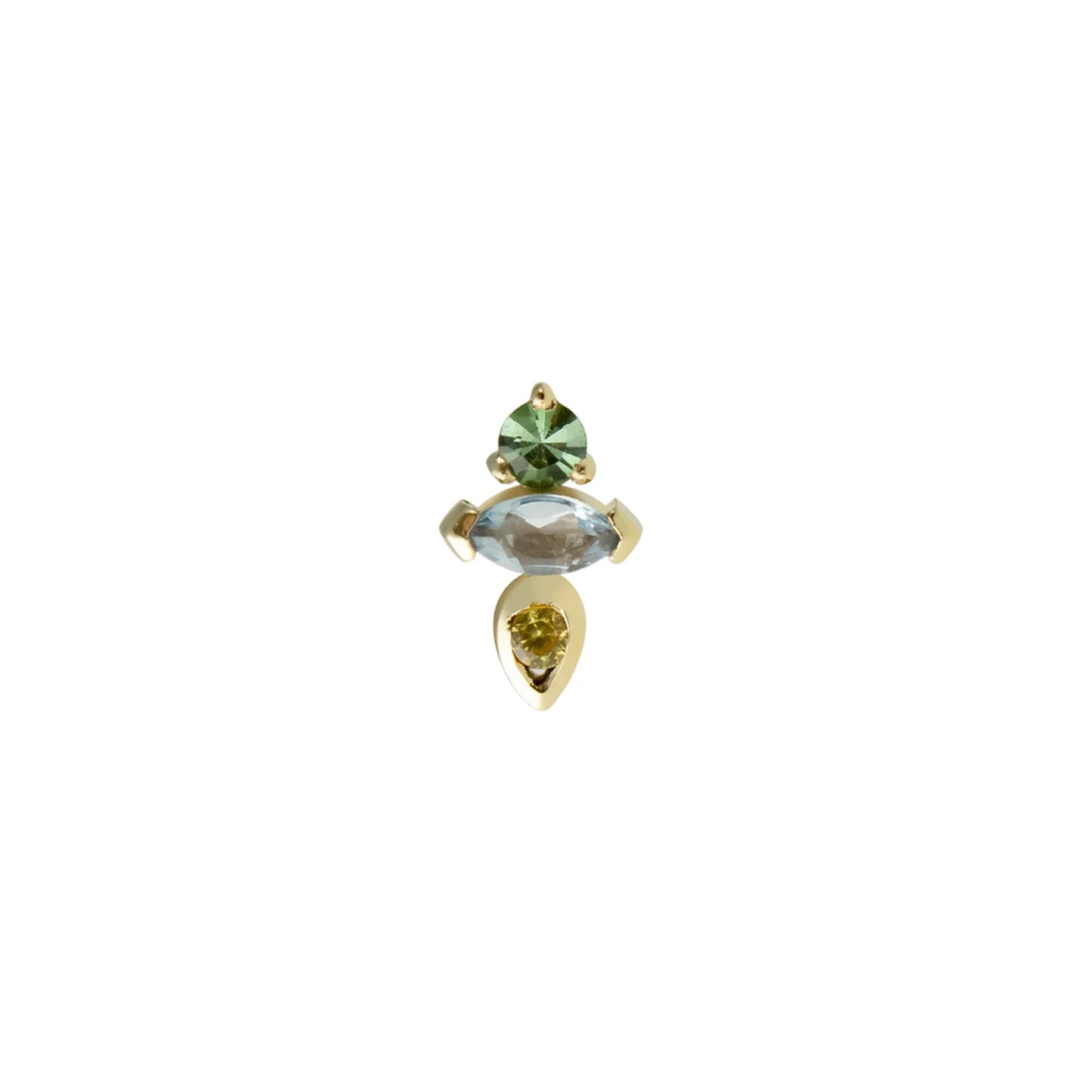 AM-PM Gemstone Stud