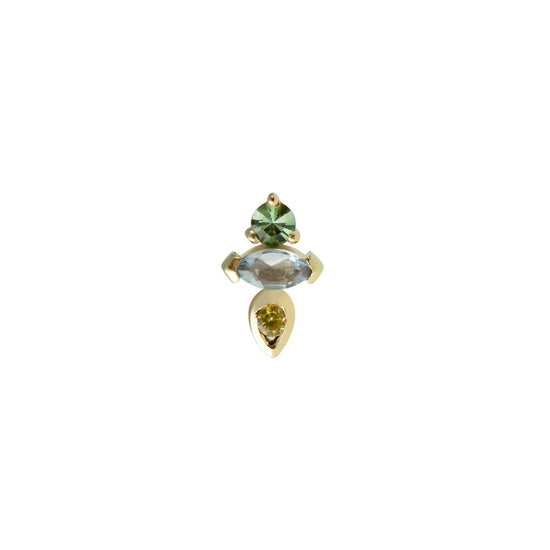 AM-PM Gemstone Stud