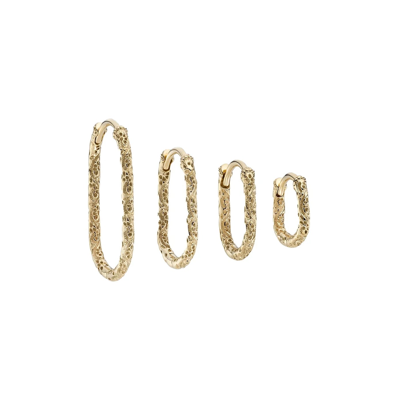 Textured Oval Clicker Hoop