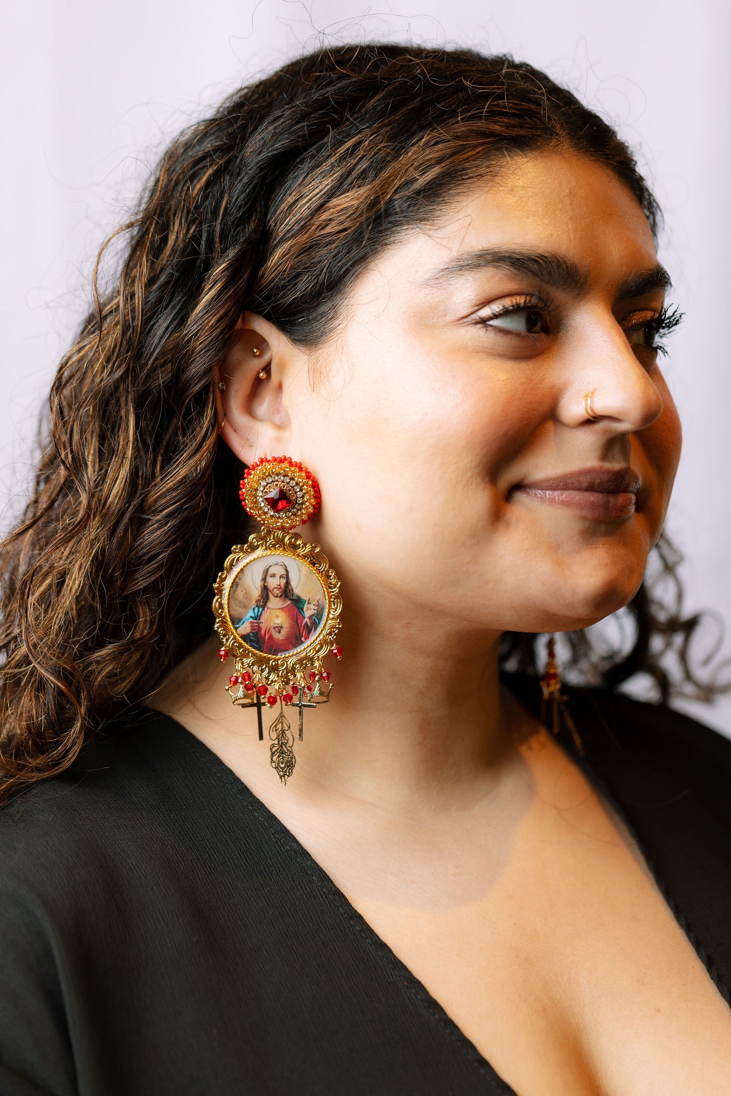 Traditional Gold Ear Cuff Earrings Designs - Dhanalakshmi Jewellers