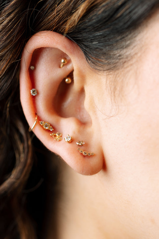 Crystal stud on model