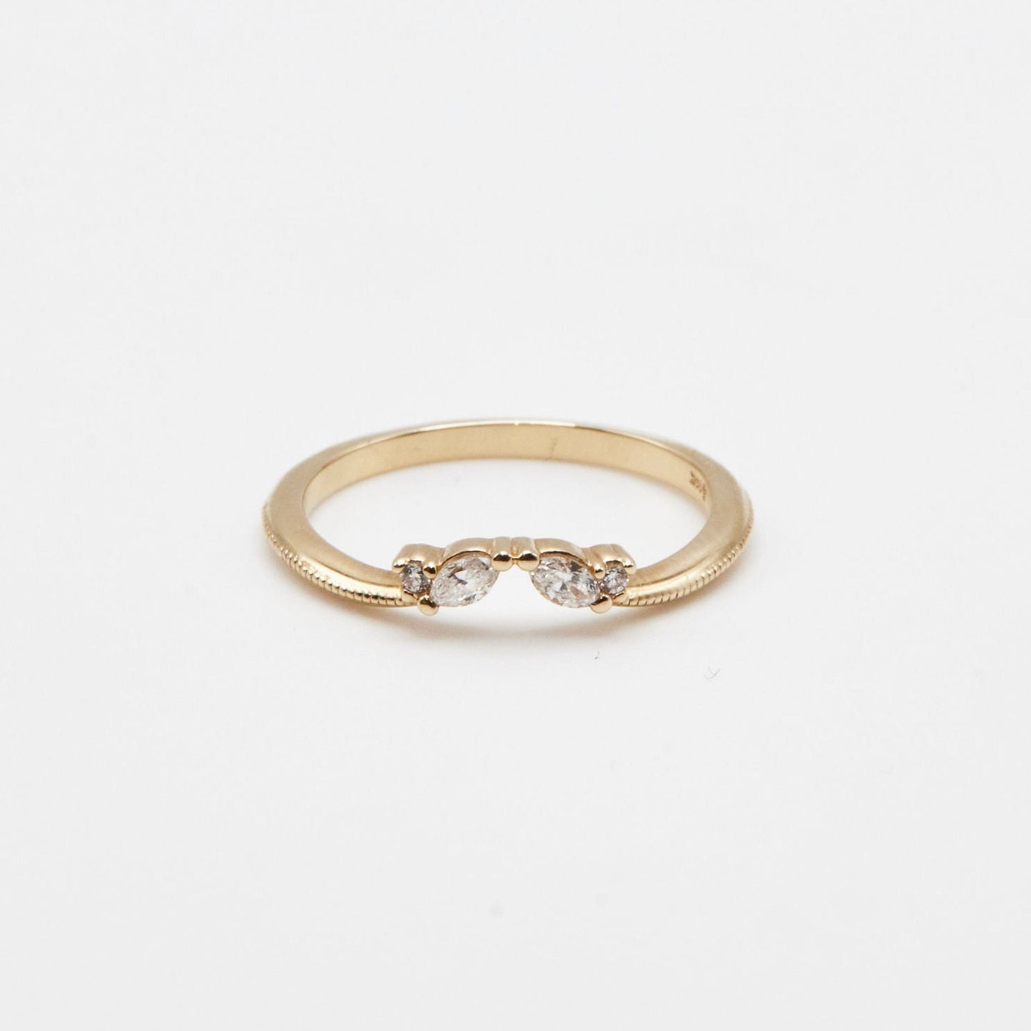 Load image into Gallery viewer, Marquise Diamond Contour Band

