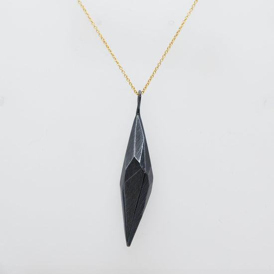 Oxidized Crystal Pendant
