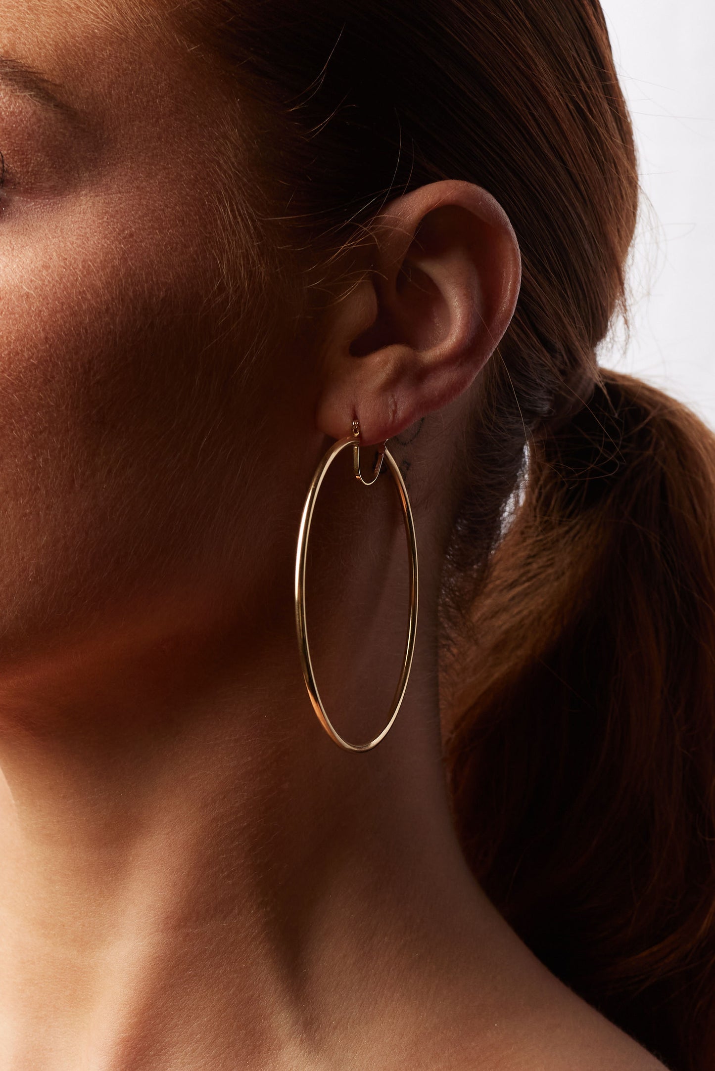 2.5" 14k Gold Hoop Earrings