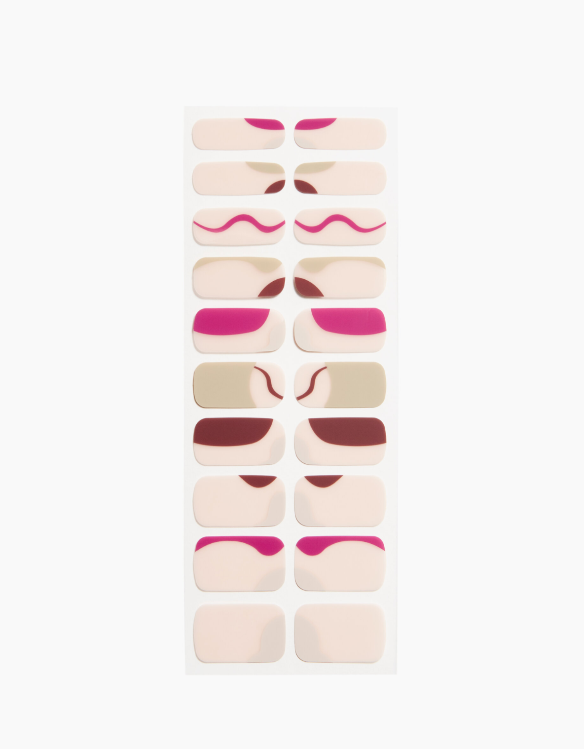 Load image into Gallery viewer, Fuchsia abstract pattern nail wraps on white background
