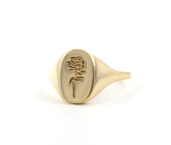 Floral Signet Ring