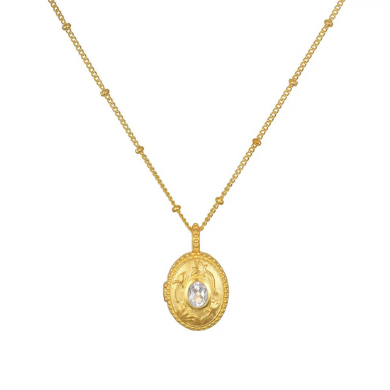 Gemstone Locket Necklace