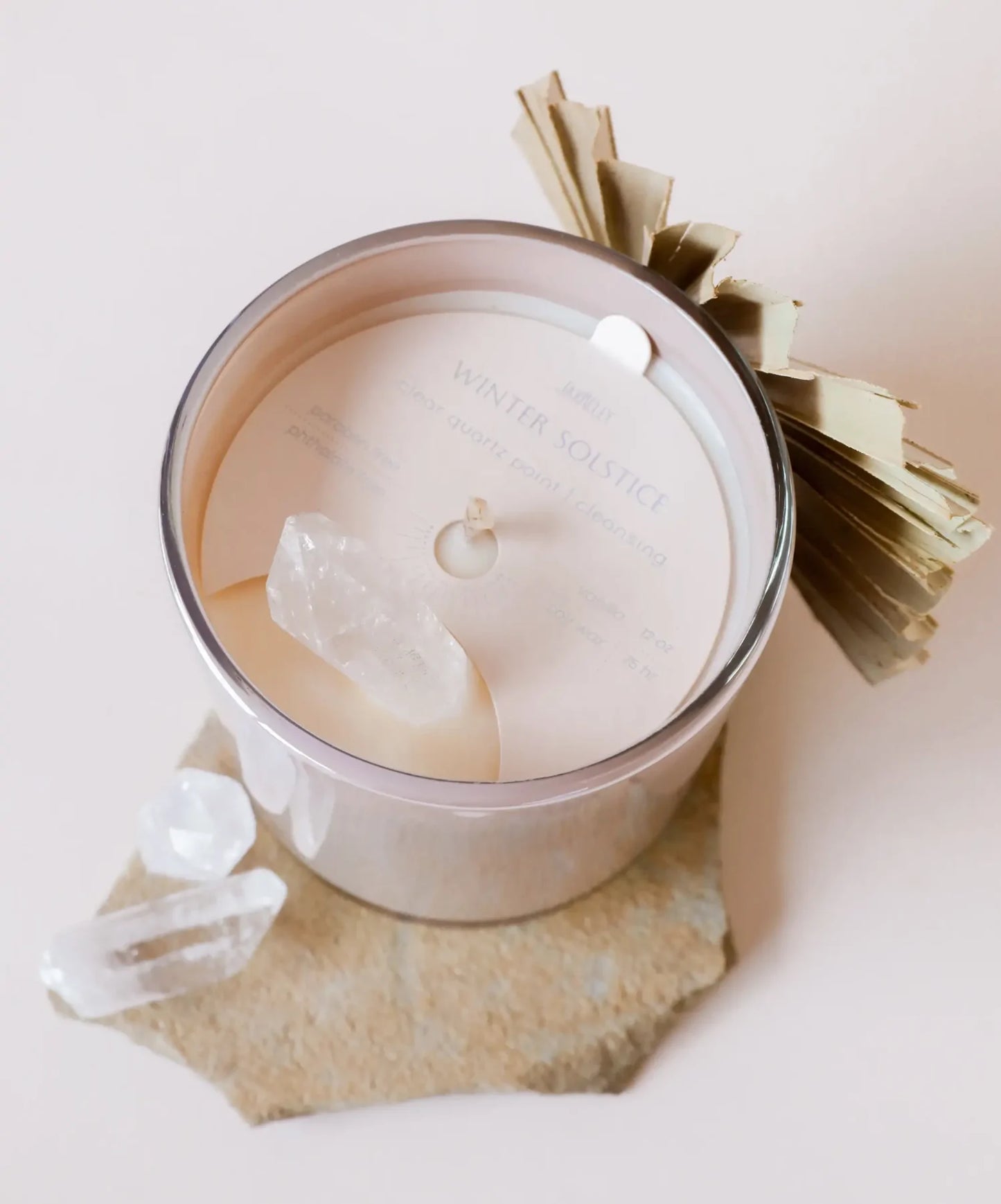 Winter Solstice Crystal Candles